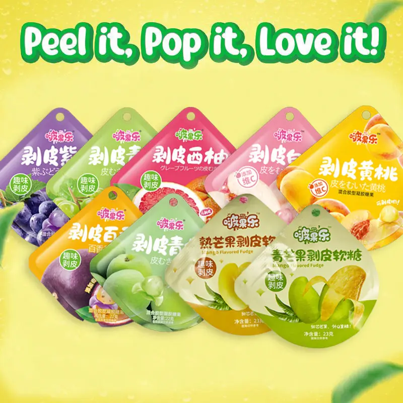 BOBOLE Peelerz & 4D Gummy Combo Pack -9Fan-Favorite Flavors CandyPeel lt Pop lt，Love lt! Perfect Candy Gift Snack Sour Sweet Bonbon Mangga Bonbon Grap