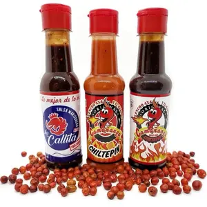 Lencho 3-Pack La Callita, La Camananga Roja & Negra Salsa - Original Seafood Sauce, 5 oz Hot Sauce Flavor - Crafted by Marisquero from Guasave Sinaloa flavors cooking spicy food delicious Saucepackets Chipotle Burritos
