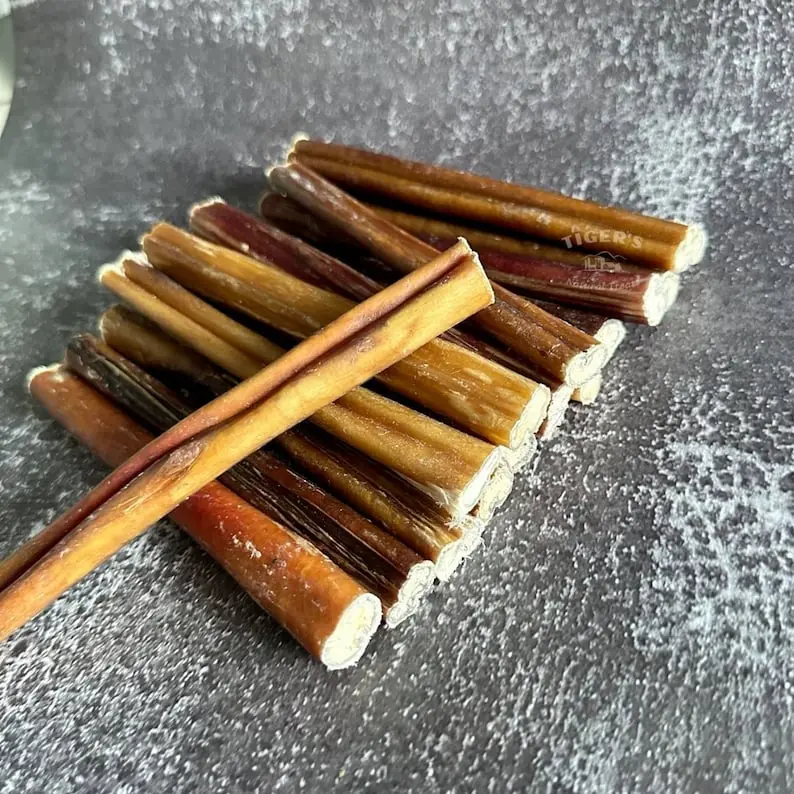 25 Pack Bully Sticks for Dogs, Single Ingredient Treat, (Standard Thickness - 6Inch)