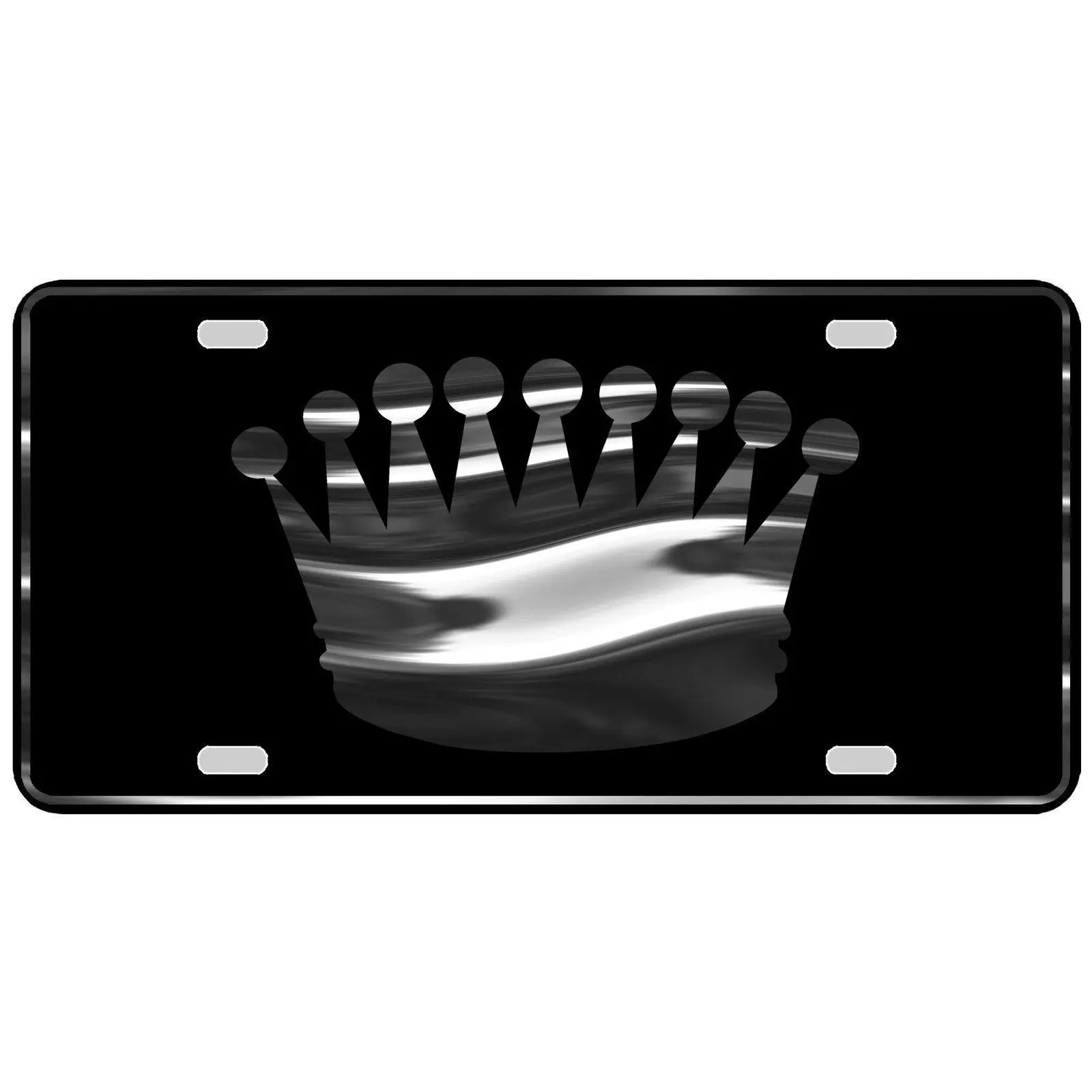 CustoMonsterDesigns Crown Royalty Heavy Duty Aluminum License Plate S6