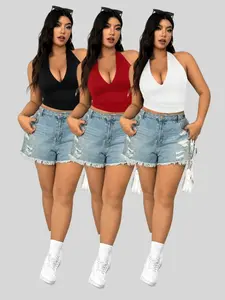 Fashionable Comfortable Sexy Women's Plus Size Backless Halter Top, Elegant Design for Summer, Perfect for Parties and Special Occasions