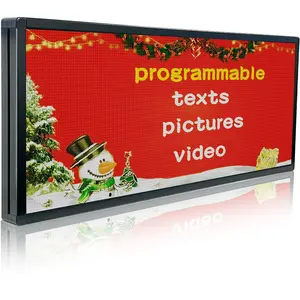 P6 Programmable Scrolling LED Sign Custom Digital Signage Displays Outdoor Aluminum Alloy Wifi Control Open Matrix Panel Electronic Message Board Screen Advertising Ticker Open Neon Sign
