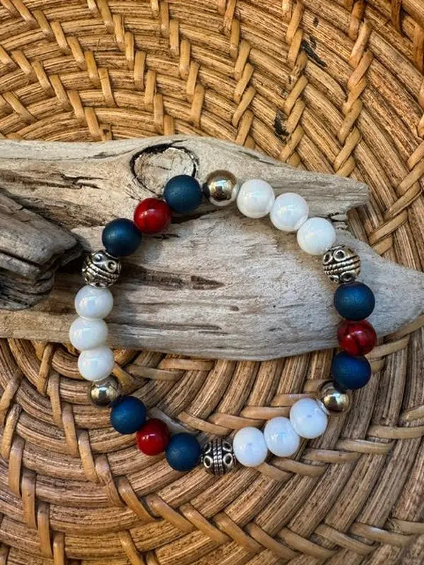 Red, White & Blue Collection - Druzy Bracelet