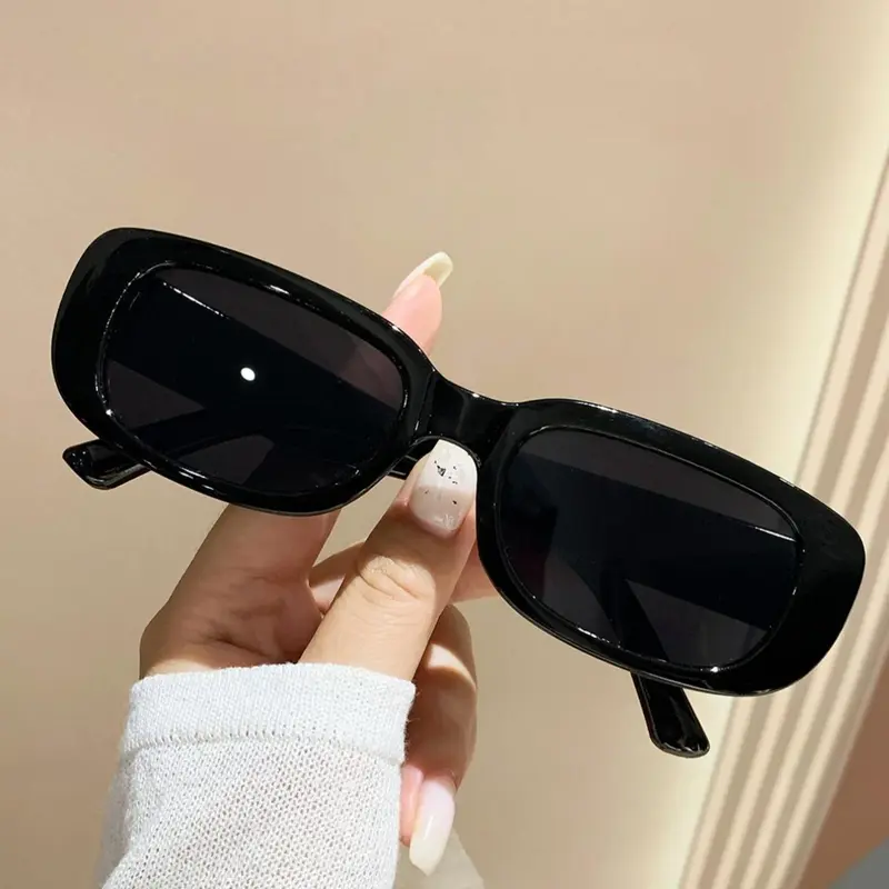 Square Frame Design Glasses, 1 Pair Simple Summer Beach Casual Stylish Glasses for Women and Men, Fashion Glasses for Outdoor Sports or Daily Use, Travel Accessories, Stylish Glasses