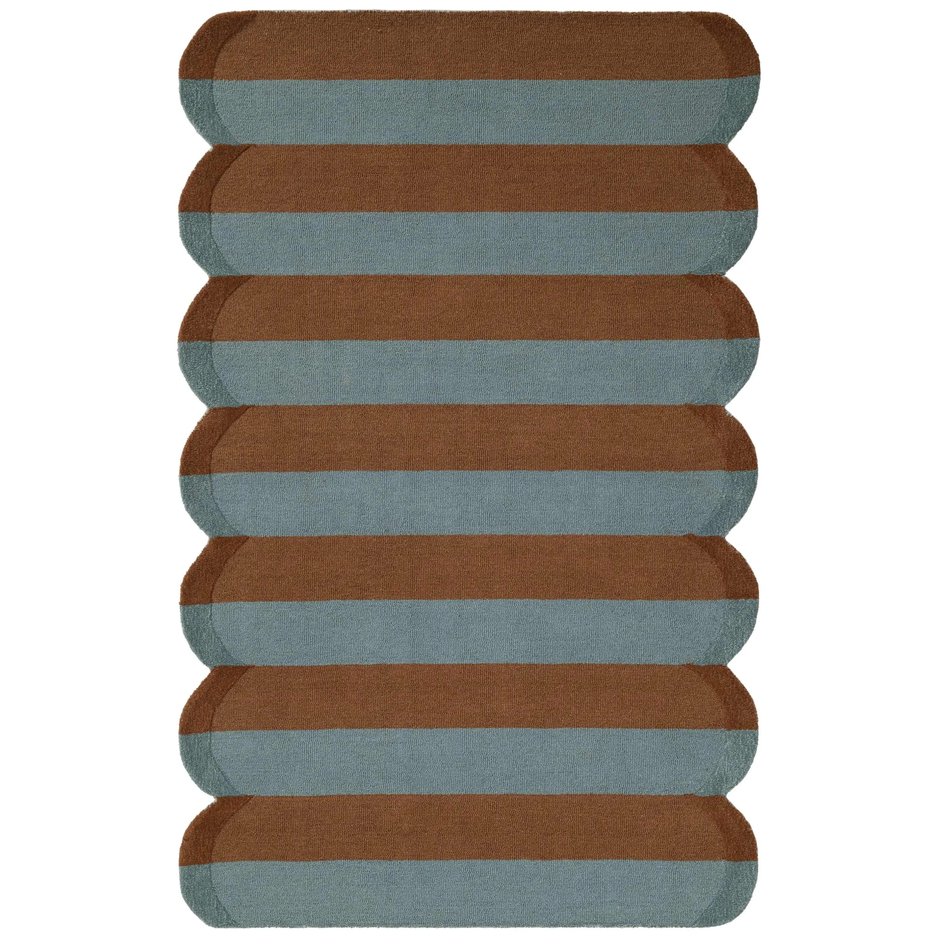 Emily Rayna Retro Remix Two Tone Twist Hand Made Indoor Area Rug
