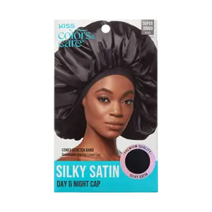 KISS Colors & Care Silky Satin Bonnet Cap - Black