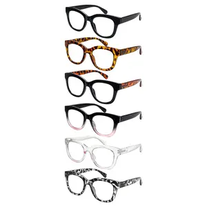 6 Pack Blue Light Block Reading Glasses for Women Pattern Print  Stylish Ladies Computer Readers with Spring Hinge,Fashionable Accessories,  Lightweight frames, Comfortable To Wear. Suitable For Reading, Computer Work, And Daily Commuting.