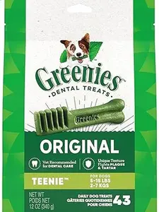 Greenies Original Teenie Natural Dental Care Dog Treats, 12 oz. Pack (43 Treats)