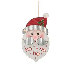 Glitzhome Happy Holidays 19" LED Lighted 3D Chr istmas Buddy