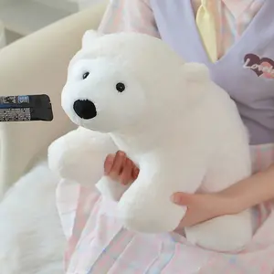 Polar Bear Plush by Snowball Squad - Ultra Soft Stuffed Animal (25cm/50cm) - White Bear Cuddle Pillow for Kids & Adults