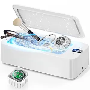 L-KCK002  Ultrasonic Jewelry Cleaner - 50KHz Jewelry Cleaner Ultrasonic Machine with 5 Timer Modes, Portable Ultrasonic Cleaner Machine for Jewelry, Eyeglasses, Rings, Watches, Dentures, Retainer, Razors