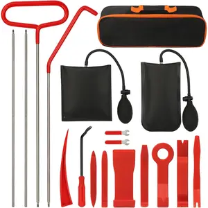 Portable Multifunctional 17 PCS Stainless Steel Car Tool Kit with J-Hook and Carrying Bag