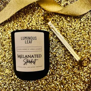 Melanated Stardust Home Fragrance + Self-Care LUMINOUS LEAF Eco-Friendly Scented Candle