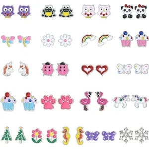 20 Pairs Hypoallergenic Stud Earrings Set for Girls Jewelry Gifts for Girls Kids Women