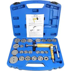 23Pc Pneumatic Brake Caliper Compression Tool Kit Air Brake Caliper Piston Pad Wind Back Adjustment Tool with 22pc
