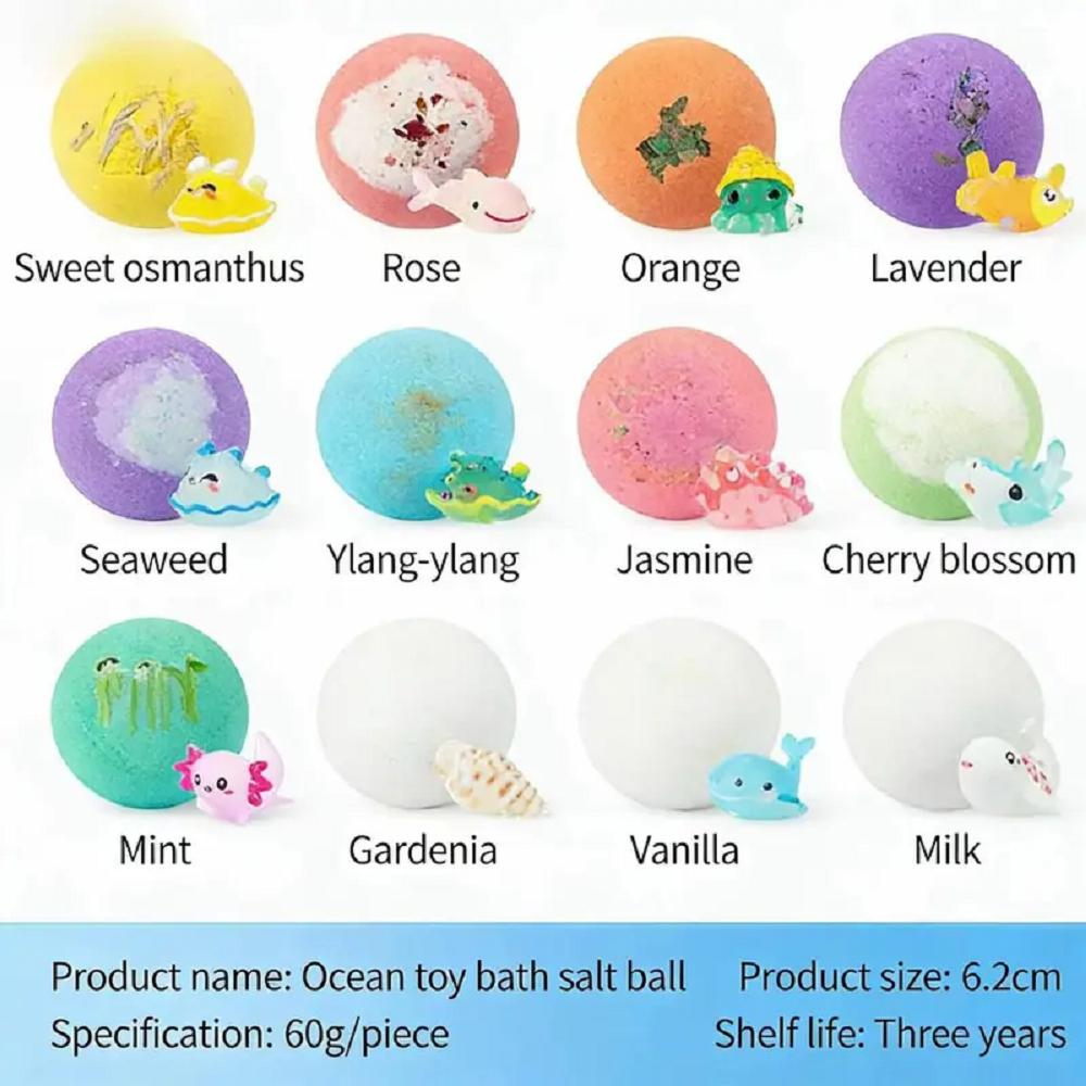 Bath Bombs for Kids with SurpriseSPRINGInside, 12 Pack Kid Bath Bombs Gift Set,Easter Basket Stuffers for Boys Girls BubbleBath with Toys Inside Skin Repair