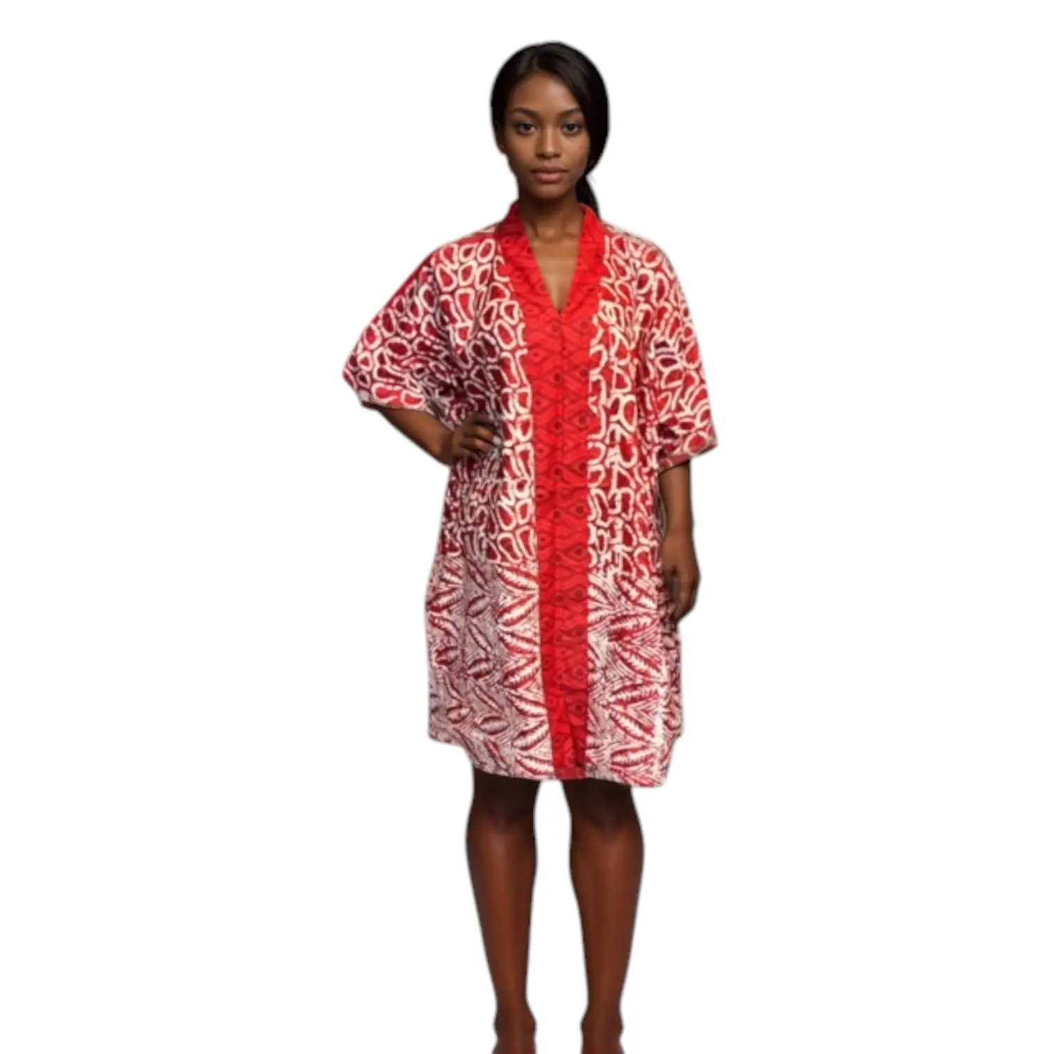 Sisi Collection Batik Kaftan Dress for Women - Traditional and Chic - Formal and Informal