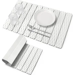 Large Stone Dish Drying Mats for Kitchen Counter, 24"(L)x16"(W) Ripple - ,  Drying Collapsible Dish Drying Mat,  Absorbent Diatomaceous Earth Mats for Match Any Countertop