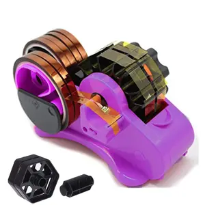 Purple Heat Tape Dispenser for Sublimation-Multiple Roll Cut, 1" & 3" Core Double Reel Cores, Semi-Automatic with Compartment Slots
