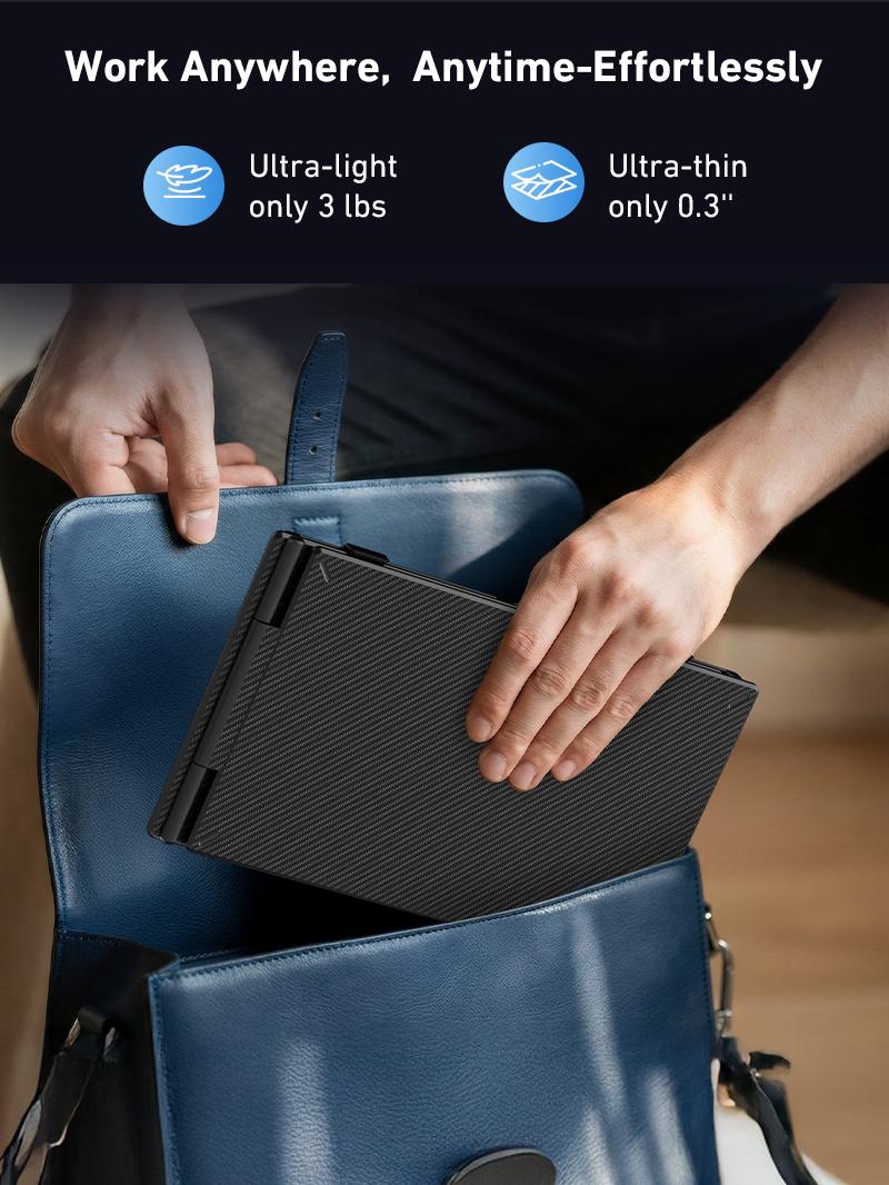 Cevaton 14" Dual-Screen Laptop Monitor Extender, Ultra-Slim Portable External Display, Foldable Dual Monitor Extender for 13.3"-17.3" Laptops, Dual Screen Setup for Multitasking & Travel #TikTokBackToSchool