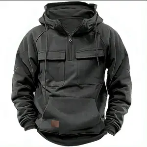 Half zipper tactical Hoodie Menswear Pocket Outdoor