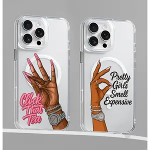 Fashion Creative English Clock That Tea Design Magnetic for iPhone 17/16/15/14/13/12/11 Xs Pro Max Plus phone case,MagSafe for Samsung S26/S25/S24/S23/S22/S21/NOTE20/10/9/PLUS/ULTRA/FE/EDGE/A56/A54/A57/A55/A37/A36/A35/A34/A26,Transparent Shockproof cover