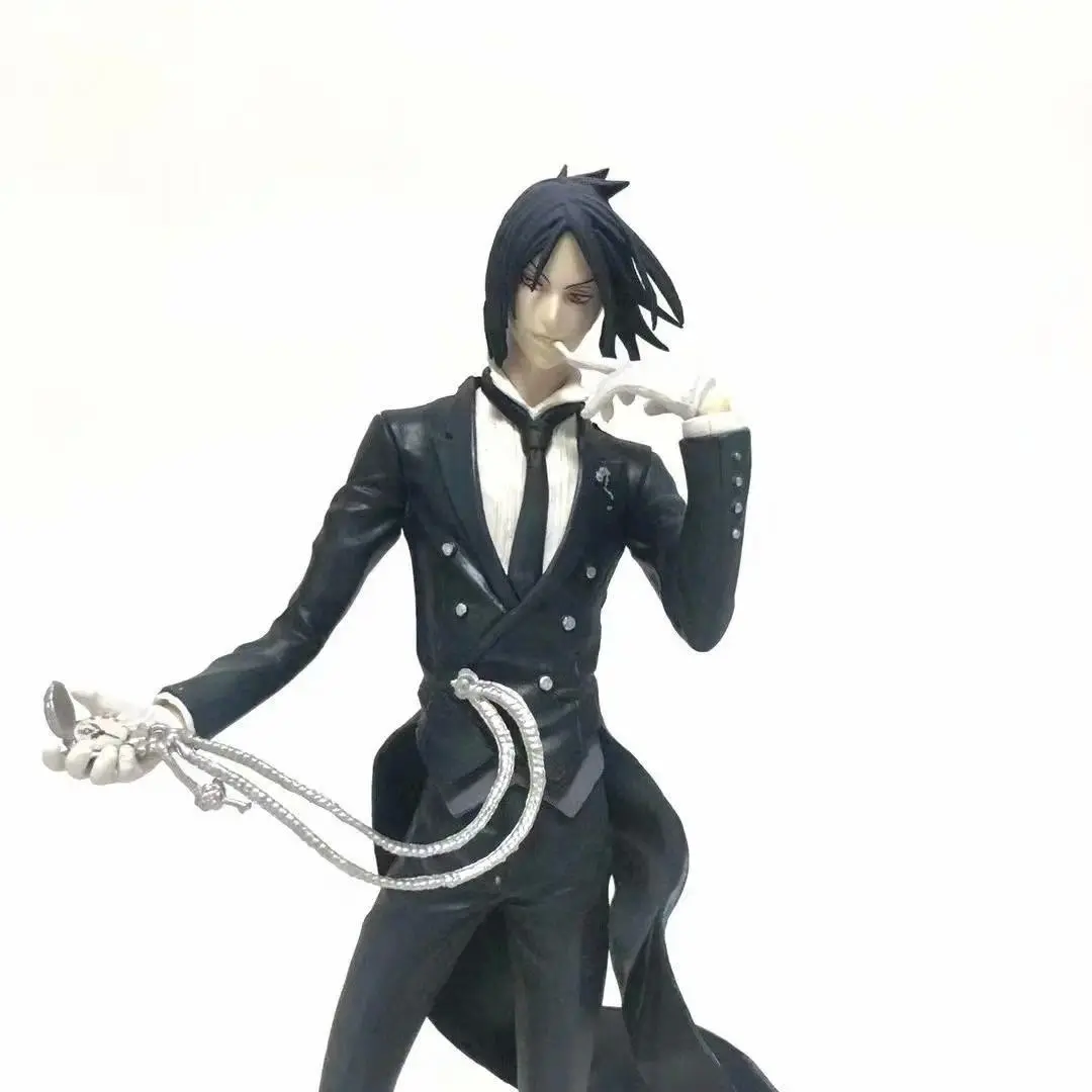 1/8 Scale Black Butler Kuroshitsuji Sebastian Michaelis Action Figure, 20cm PVC Model Toy (270g, Motherland Version), Regular Cleaning Tip Included, Toy Gift for Anime Collectors, Action Figures, About 20Cm