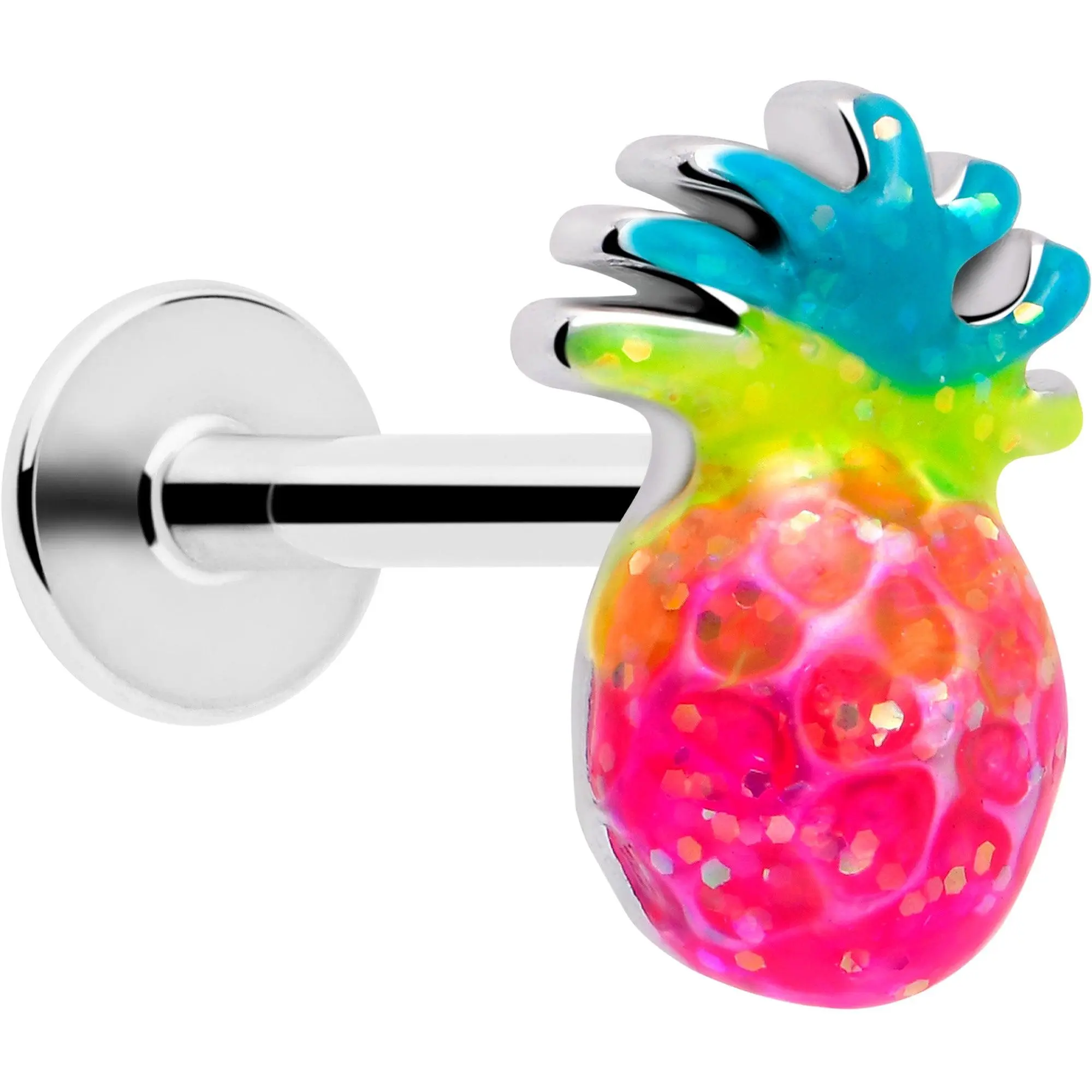 16 Gauge 5/16 Hot Tropical Pineapple Labret Monroe Tragus