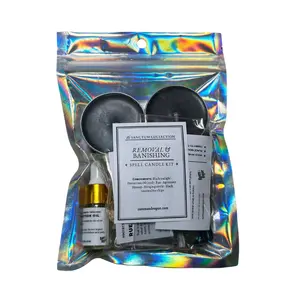 Intention Candle Kit – Money, Protection, Love Themes | Witchcraft Ritual Herb & Crystal Set