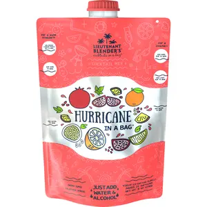 Lt. Blender's Hurricane in a Bag - Each Bag Makes 1/2 Gallon - Non-GMO – Make a Cocktail, Wine Slushie or Mocktail (Pack of 1)