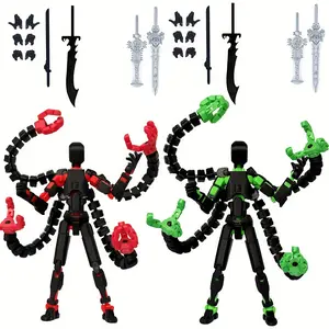 1Pcs Assembled T13 Nova Action Figure Set, 3D Printed Multi-Joint Posable Robot, Game Enthusiast Toy & Desktop Decor