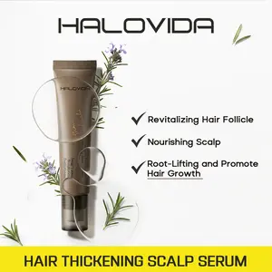 HALOVIDA Hair Thickening Scalp Serum 0.5 fl. Oz.,Root-Lifting and Promote Hair Growth,Revitalizing Hair Follicle​,Nourishing Scalp,Rosemary & Tea Extract,Clean, Fuller Looking Hair,Lightweight and Fast-Absorbing