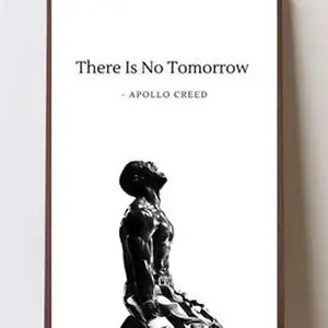 Motivational Boxer Wall Art | Gym Poster | There Is No Tomorrow Quote |