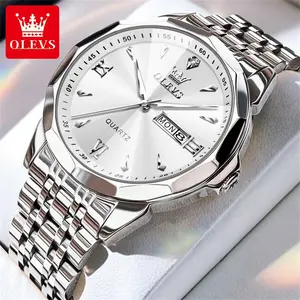OLEVS Men's Watch Official New Product Fashion Light Luxury Temperament Watch High-End Luminous Waterproof Cool Quartz Watch 9998