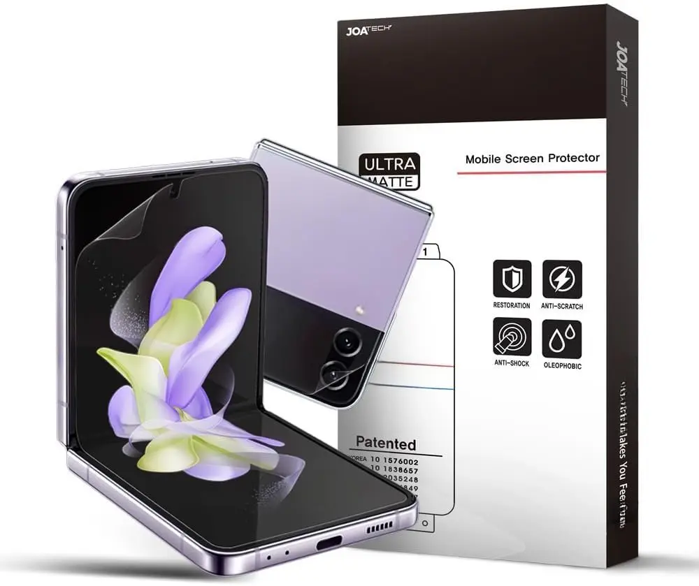 Galaxy Z Flip 4 Anti Glare Matte Screen Protector - 3Set Films (Inner, Outer, Hinge) for  Touch, Bubble Free  Installation