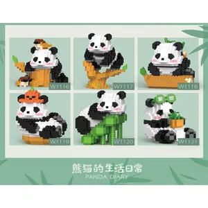 Panda Diary Bricks Particle Building Blocks