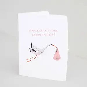 Bundle of Joy | Baby Girl Folded Greeting Card