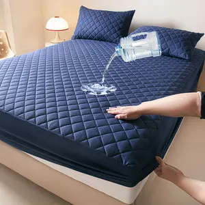 Waterproof Mattress Protector,  Pet Hair & Bedwetting Resistant, Soft Breathable Machine-Washable Mattress Cover, Non-Slip Deep Pocket, Noiseless Design for Bedroom, Suitable for  Bedroom & Hotel. Pillowcase Not Included【Elderly Gift】