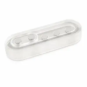 Ice Clear Magnetic Fidget Coin, EDC Haptic Clicker Desk Toy for Stress Relief, Card Slide Office Focus Toy for Adults