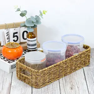 Handmade Woven Rattan Storage Basket, Creative Willow Organizer, Breathable Decorative Box, Ideal for Kitchen, Bathroom, Bedroom, Toys