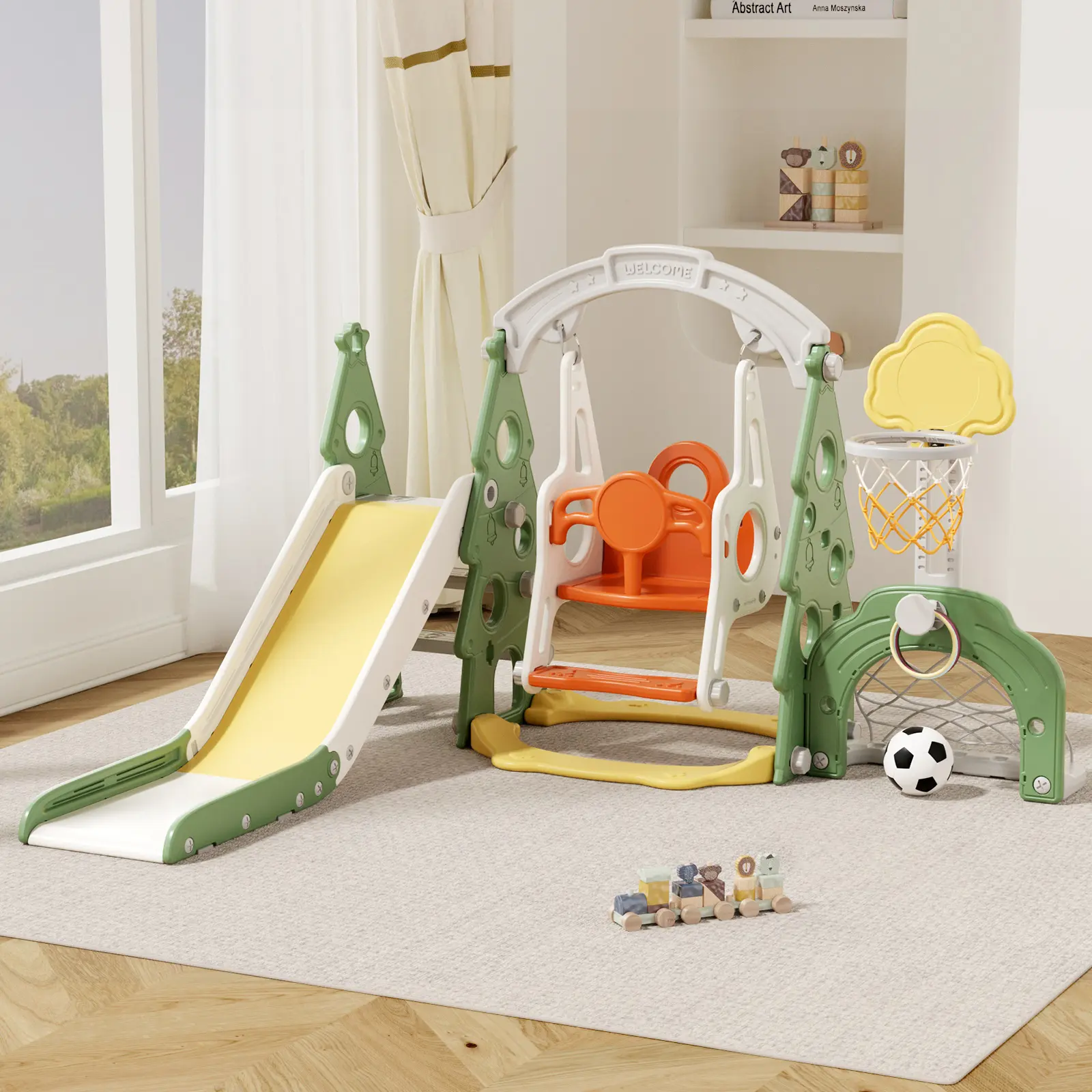 Yellow-Green Soccer Playset