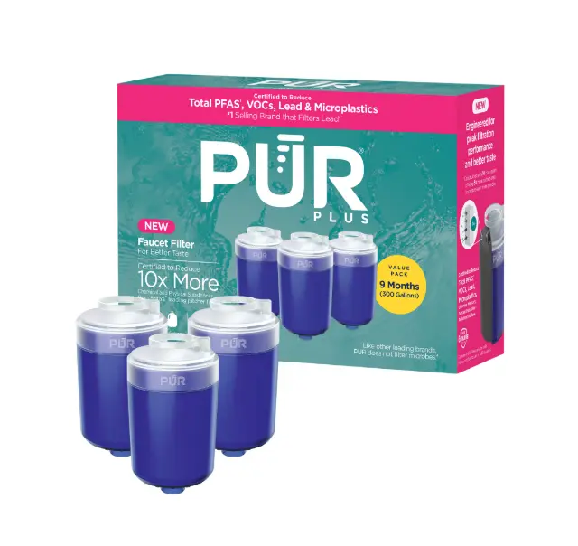 PUR PLUS Faucet Mount Water Replacement Filter Cartridge, RF99993, 3 Pack
