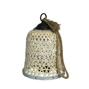 WOVEN BAMBOO LANTERN 17.75"