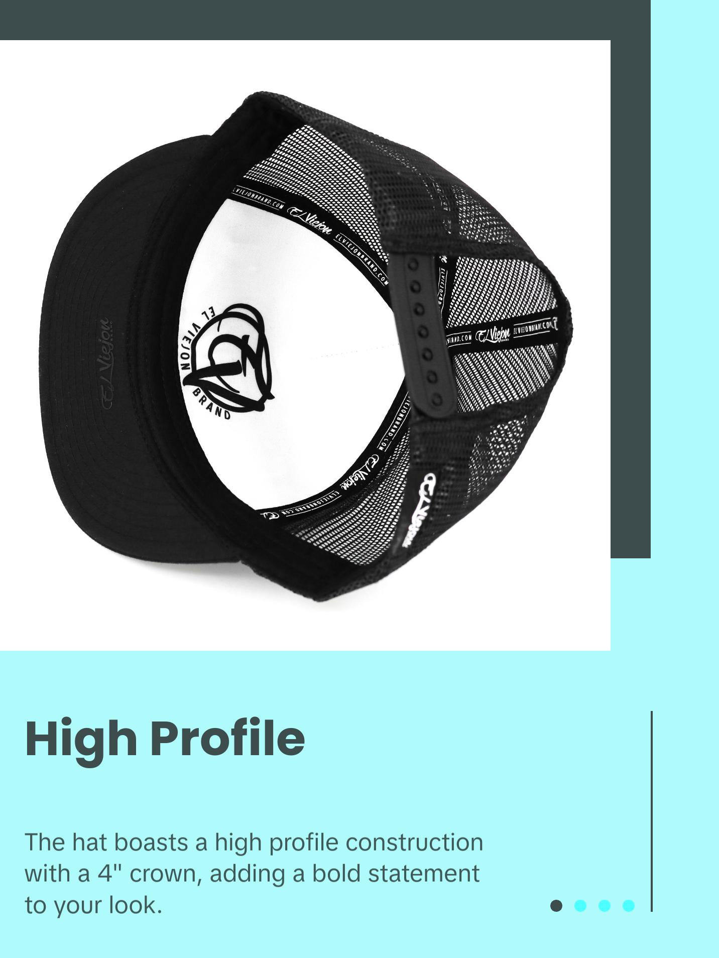 Cabron Y Vago Black/White/Black flat visor hat / gorra de visera plana