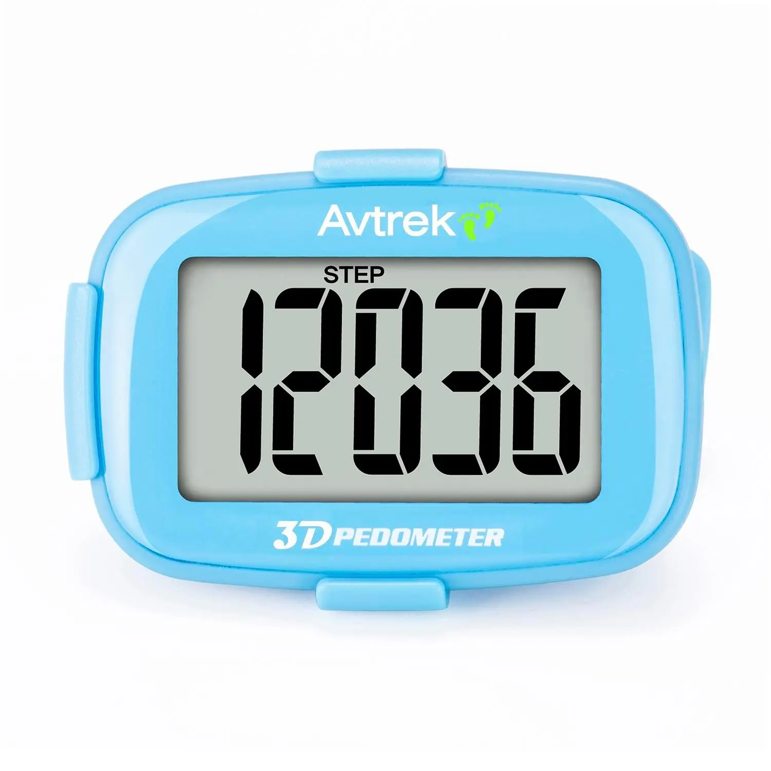Avtrek 3D Pedometer Compact Clip-On Step Counter - No App/Phone Needed - Luminous LED Backlight - Accurate Walking Training Tracker - Includes Screwdriver - Unisex Fitness Accessory for Teenagers, Outdoor Activities