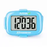 AVTREK 3D Pedometer Compact Clip-On Step Counter - No App/Phone Needed - Luminous LED Backlight - Accurate Walking Training Tracker - Includes Screwdriver-Unisex Fitness Accessory for Teenagers,Outdoor Activities,Running, Work Out,Simple,travel essentials