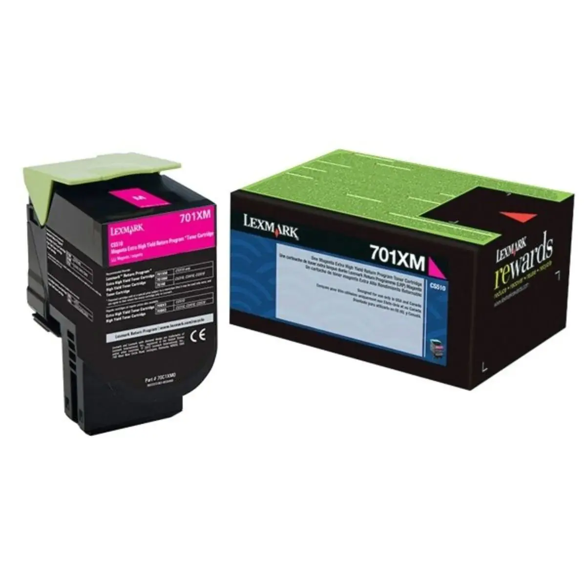 Lexmark 70C1XM0 Magenta Toner Cartridge for Voyager CS31/CS41/CS51 Series Printers, 4000 Pages Yield