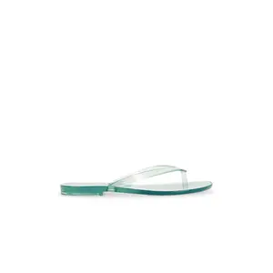 Madewell x Melissa Jelly Thong Flip Flop in Green