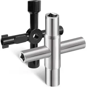 4 Way Sillcock Key Wrench Set, Multi-functional Utilities Water Key, Fits  Sillcock, Stopcock, Water Spigots, Wall-hydrant, Control Cabinet and Valves, 2-Pk