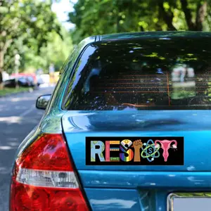 Resist Letter Pattern Car Sticker, Bumper Sticker, Car Exterior Accessories, Science Liberal Feminist Activist Decals, Sticker For Cars